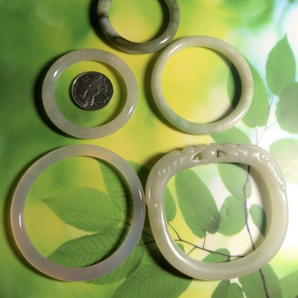 vintage 70s pink jade bangle NWOT - Picture 7 of 9